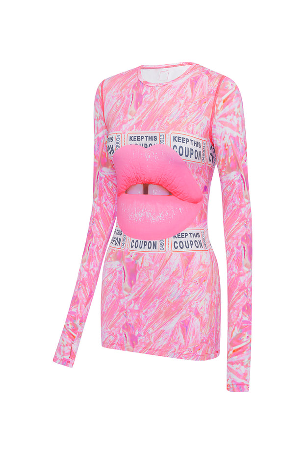 LYCRA LONG SLEEVE TOP - KISSING BOOTH